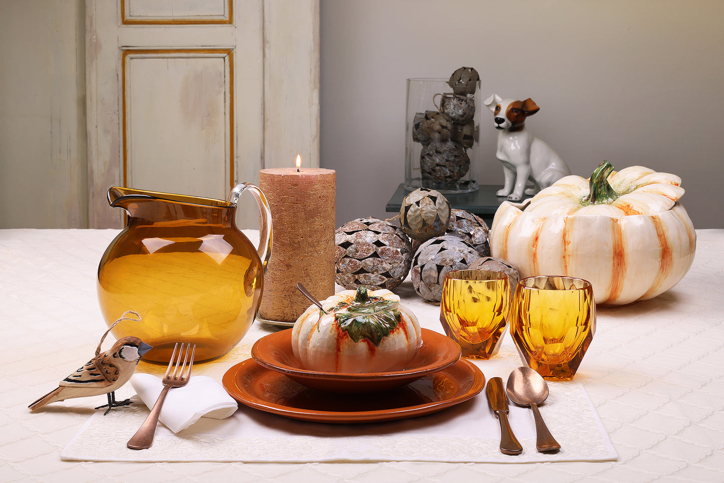 Ceramic fruit plate, Tavolozza collection, made by Virginia Casa Ceramiche