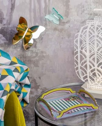 Funny Butterflies - Lot de 3 décorations papillons en cristal acrylique