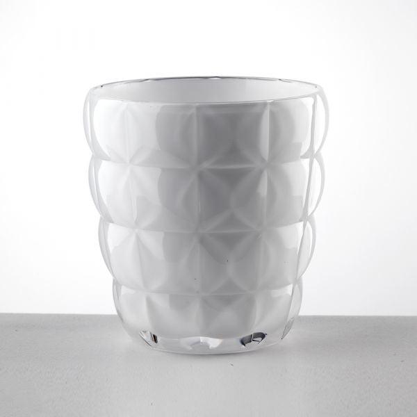 Bicchiere Diamante bianco in cristallo acrilico sfaccettato – Mario Luca Giusti