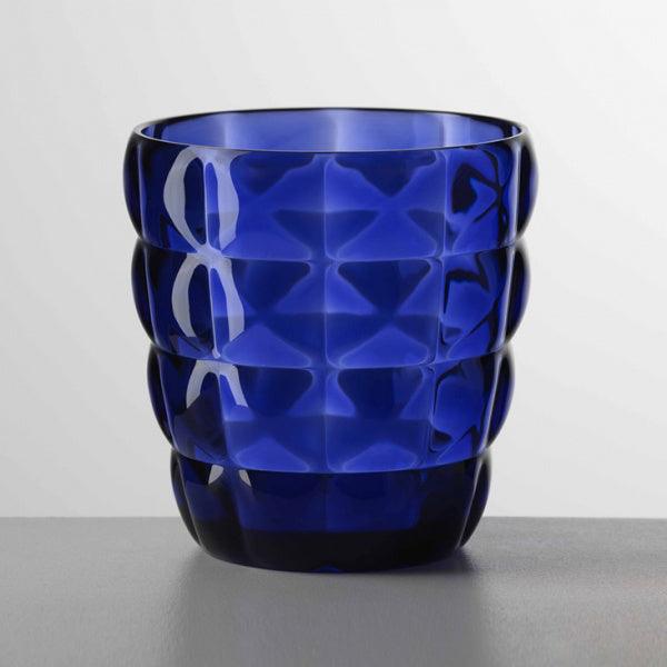 Bicchiere Diamante blu in cristallo acrilico sfaccettato – Mario Luca Giusti