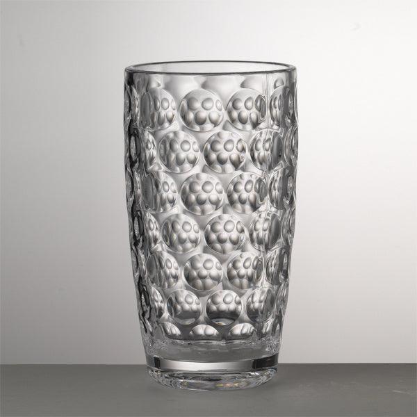 tumbler Lente alto trasparente Mario Luca Giusti in acrilico effetto vetro molato, design italiano elegante, disponibile in vari colori su marikadepaola.it