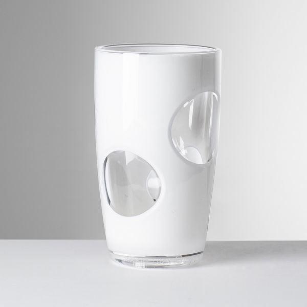 Bicchiere Zeynep in cristallo acrilico bianco Mario Luca Giusti, disponibile in più colori