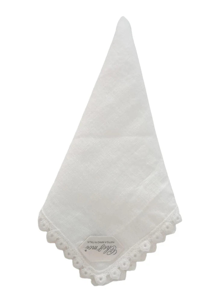 Chez Moi - Bon Ton model placemat with matching napkin in waxed linen with cotton lace