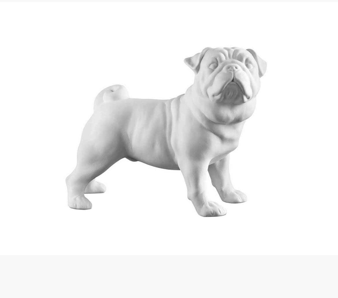 Pug Biscuit dog from the Verus Ceramiche collection, made in Italy, 30 cm