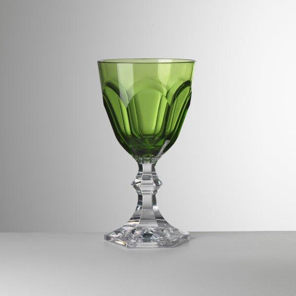 Calice da acqua Dolce Vita verde in cristallo sintetico di Mario Luca Giusti