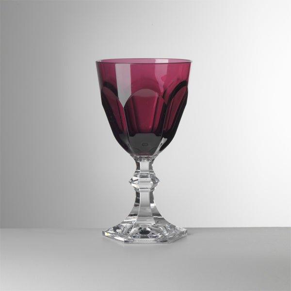 Calice da acqua Dolce Vita rosso ruby in cristallo sintetico di Mario Luca Giusti