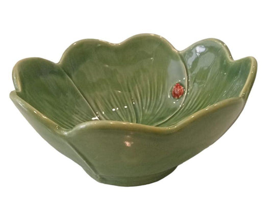 Insalatiera in ceramica Quadrifoglio Virginia Casa con coccinella