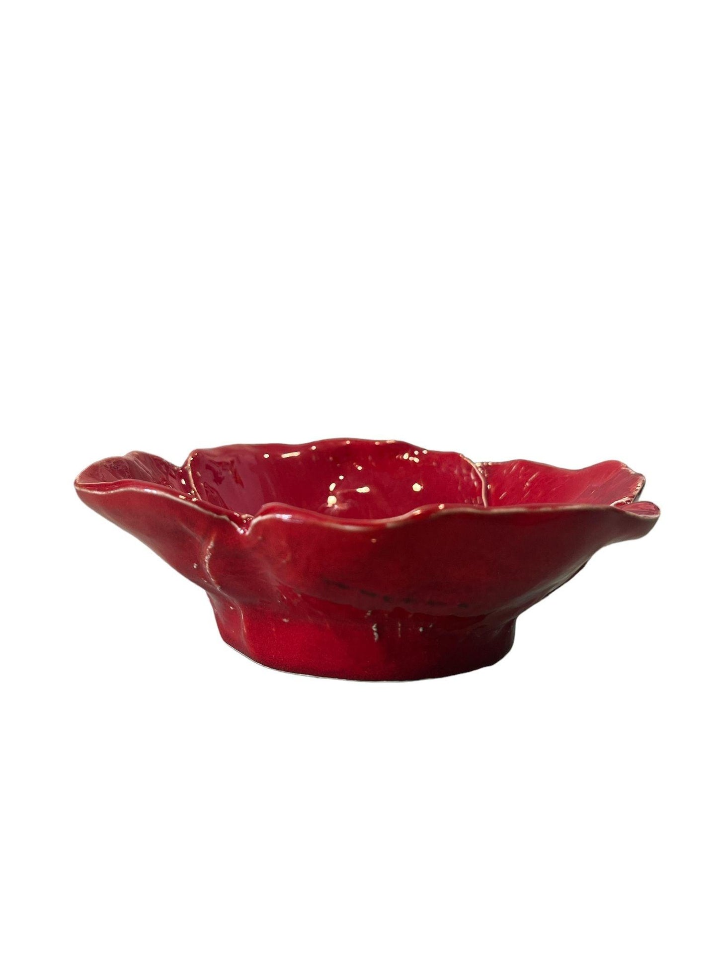 Handmade ceramic Papavero cup, handmade in Italy, diameter 18 cm