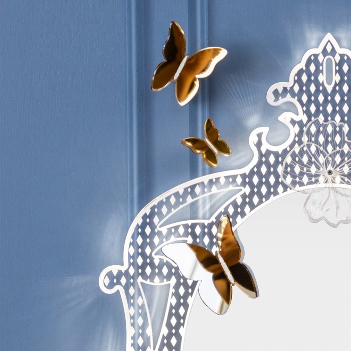 Funny Butterflies - Lot de 3 décorations papillons en cristal acrylique