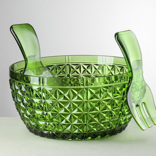 Insalatiera Churchill Mario Luca Giusti verde in acrilico, elegante e infrangibile, perfetta per yacht e tavole estive
