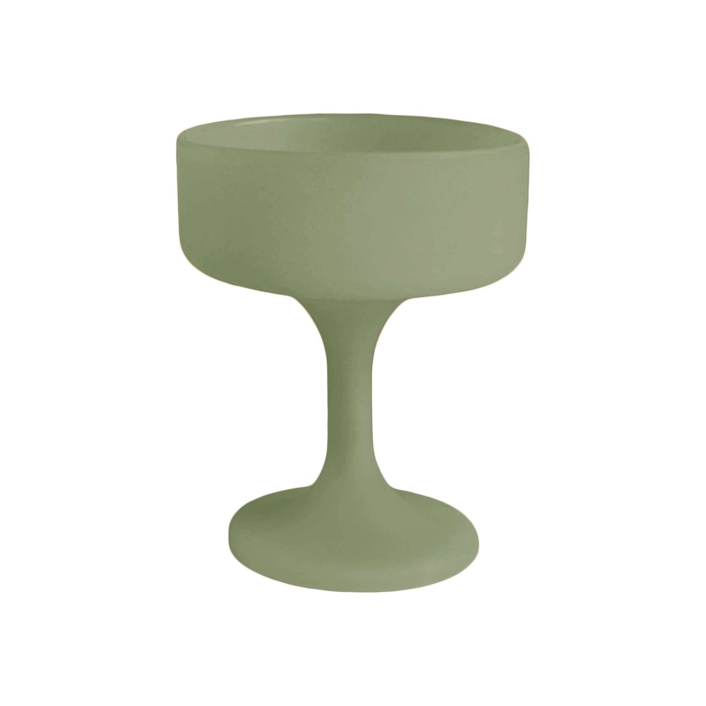 Bicchiere Porter Green MECC in silicone alimentare infrangibile e colorato colore olive