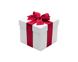 Confezione regalo elegante con nastro