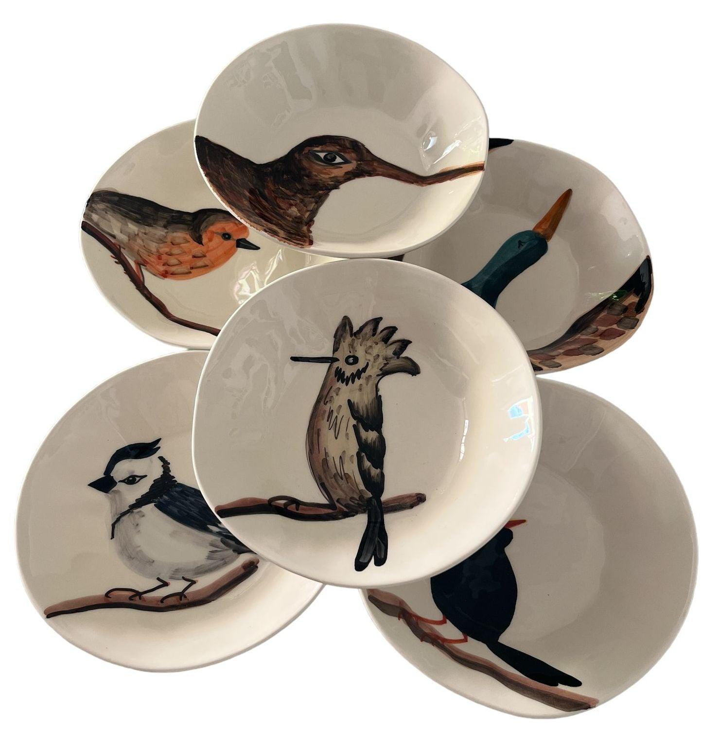 Deep ceramic plate from the Selva collection, hand-decorated