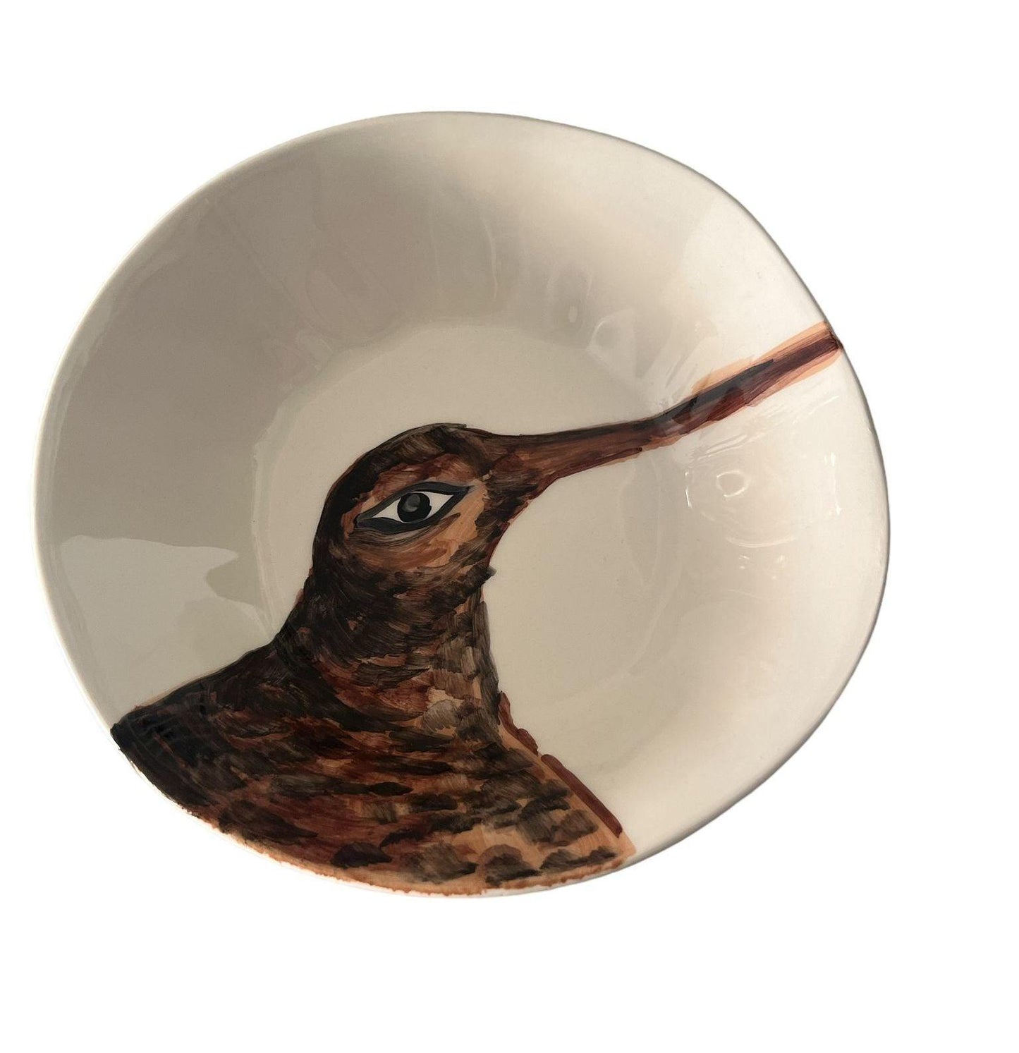 Deep ceramic plate from the Selva collection, hand-decorated