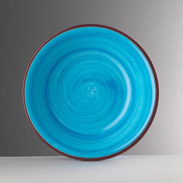Melamine plate model SAINT TROPEZ Mario Luca Giusti collection, Color: TURQUOISE