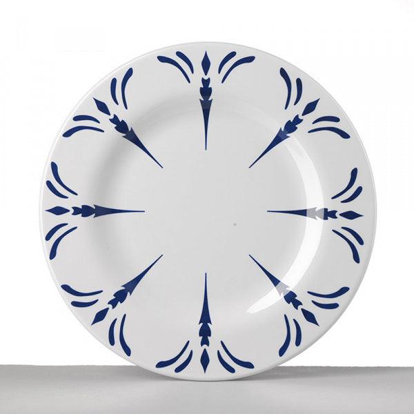 Plate model TESSA collection Mario Luca Giusti, Color: White / Blue