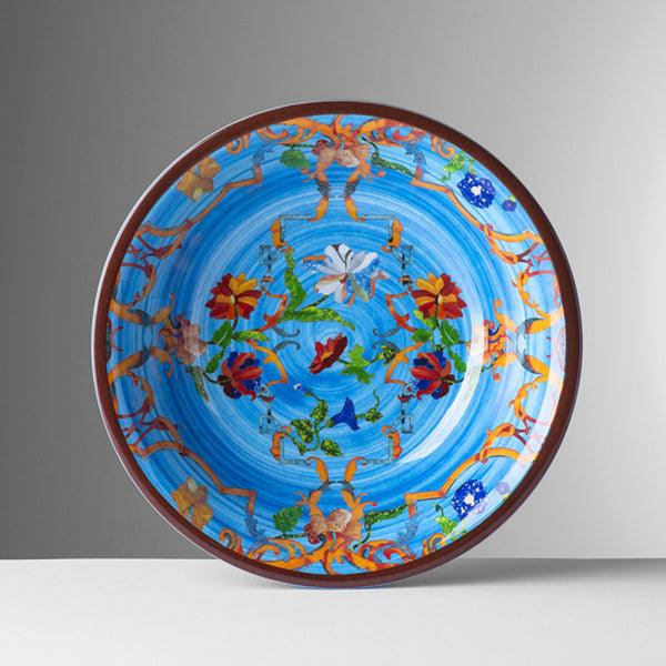 Turquoise Pancale Plate in Melamine - Marioluca Giusti Collection