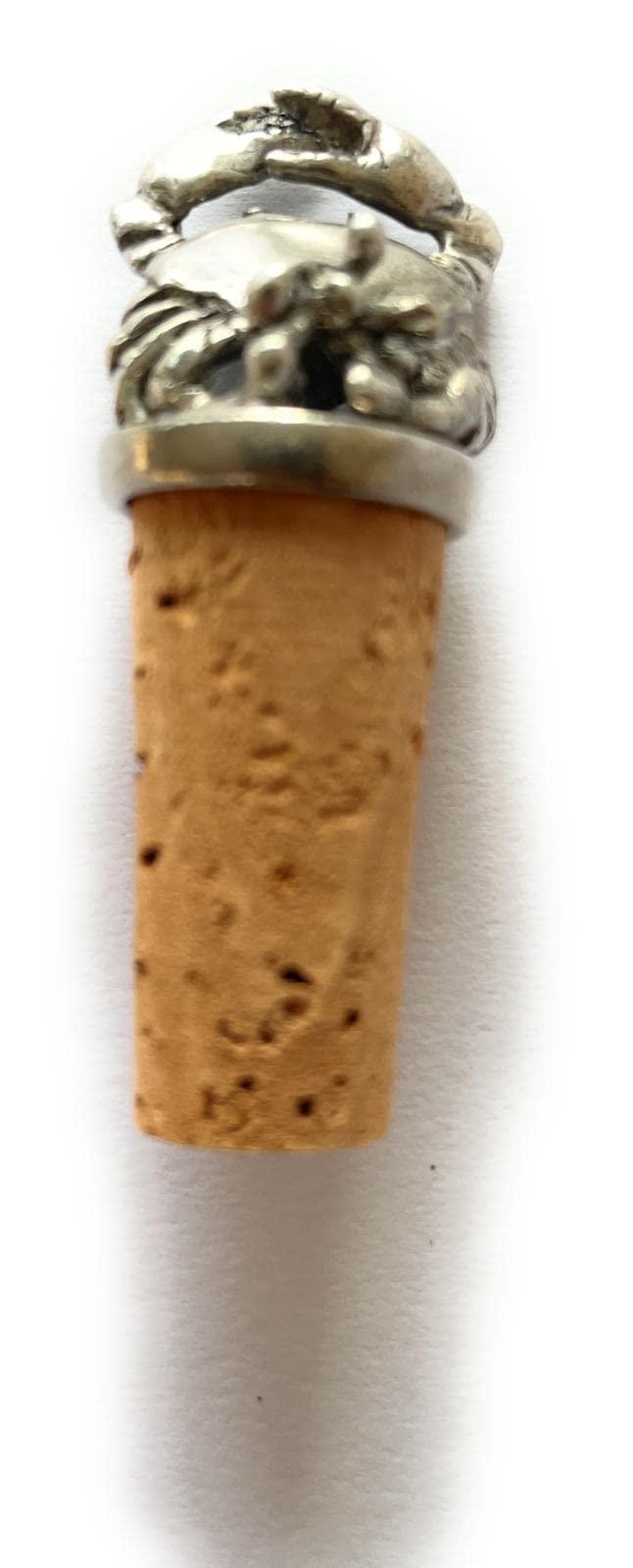 Silver Crab Cork Stopper - Chehoma - 6cm x 3cm