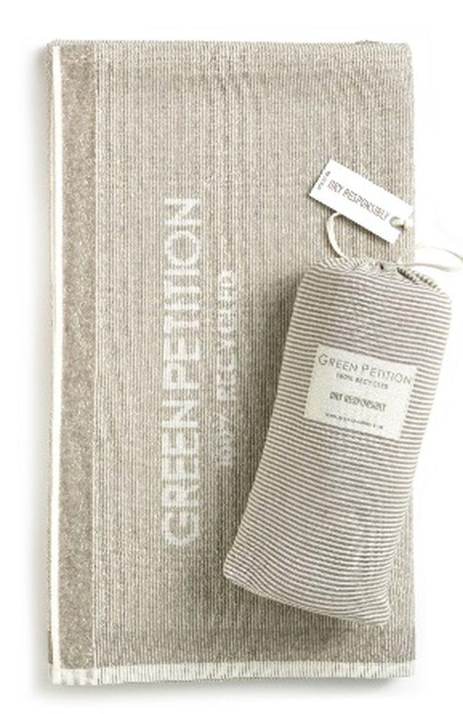 Telo mare Green Petition CALM grigio con custodia coordinata