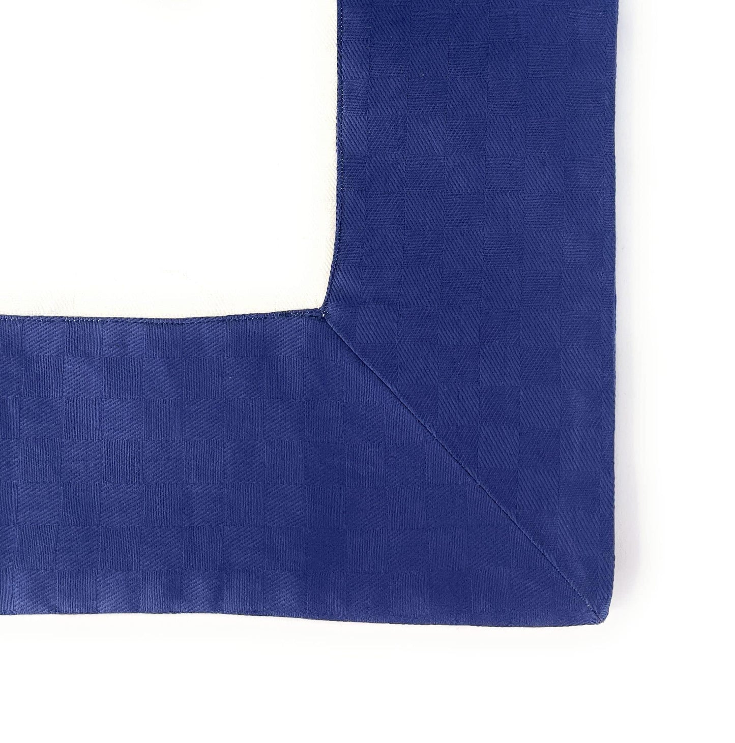 Rectangular tablecloth with 6 napkins, Pure Cotton, handcrafted product made in Italy (Sea, Blue Anchors)