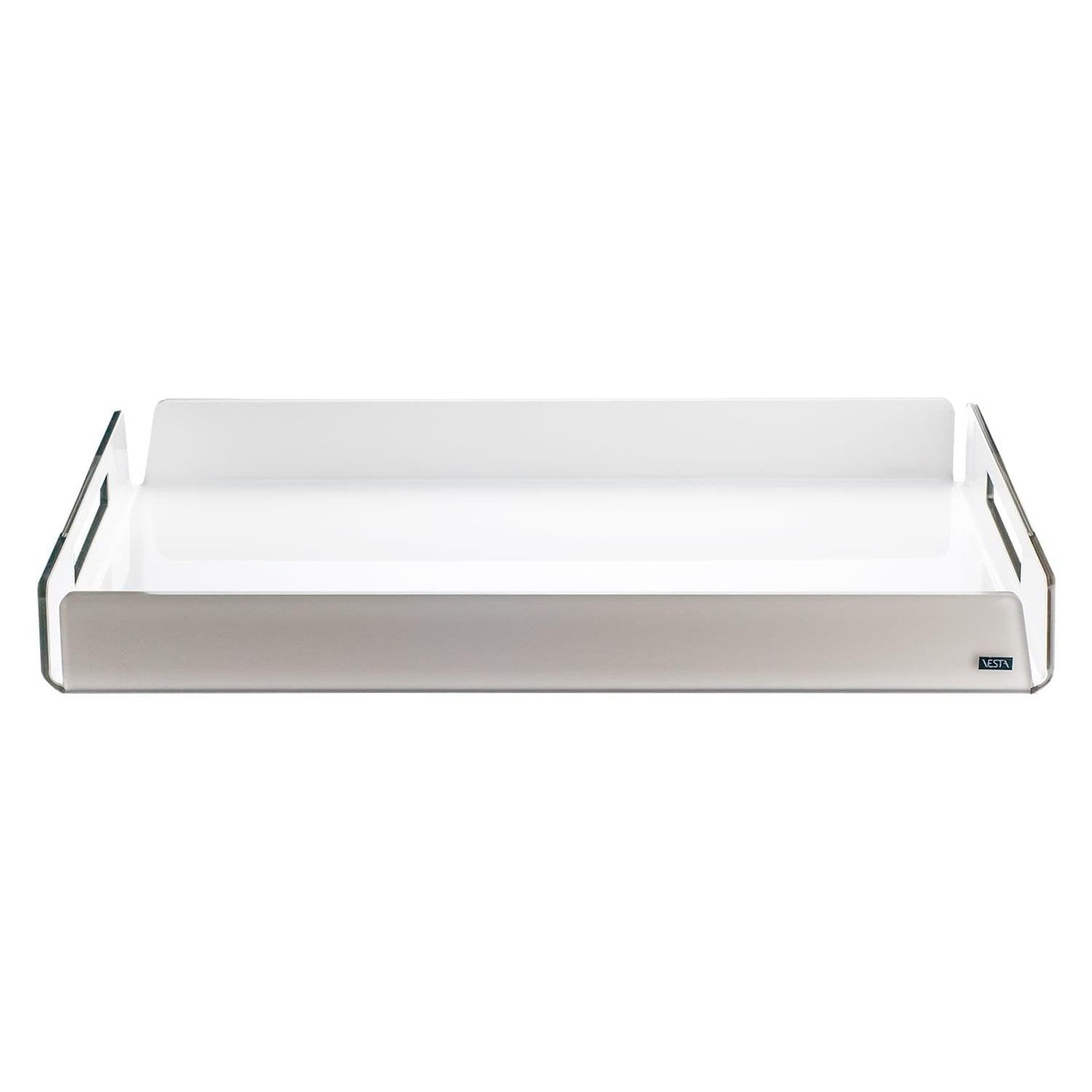 Large tray Like Water line in acrylic crystal - Vesta collection (45 cm x 31 cm)