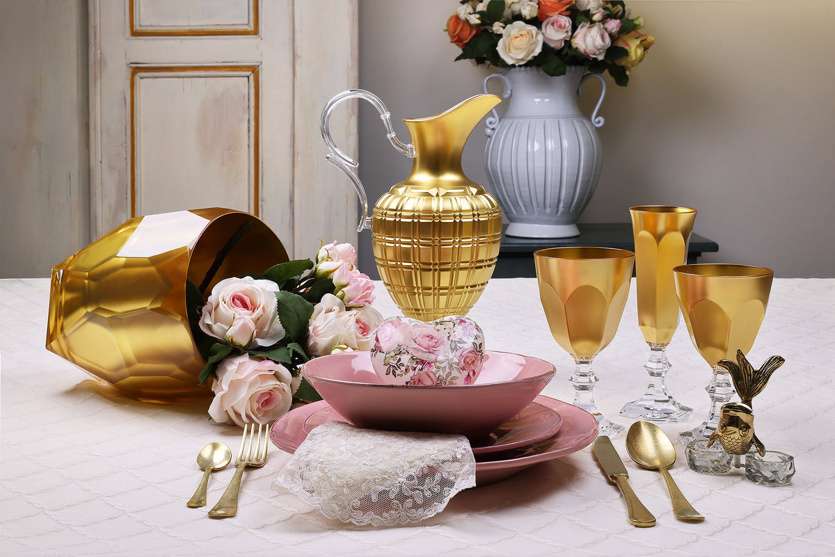 Assiettes en céramique artisanales Arcucci Materia – Rose 
