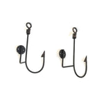Set di due ganci da muro in metallo a forma di amo da pesca