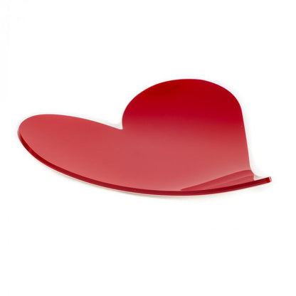 Vuotatasche Vesta cristallo acrilico rosso a forma di cuore, ispirato alle carte da gioco
