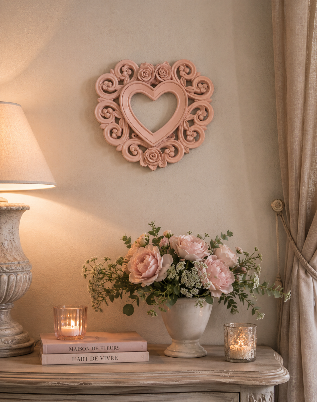 Cornice Cuore Virginia: romanticismo artigianale e charme senza tempo