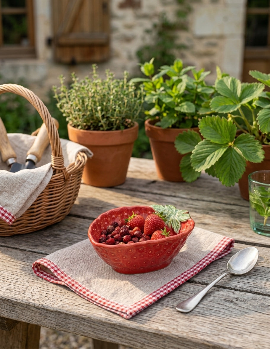 Coppetta Fragola in ceramica: artigianalità e freschezza per la tua tavola