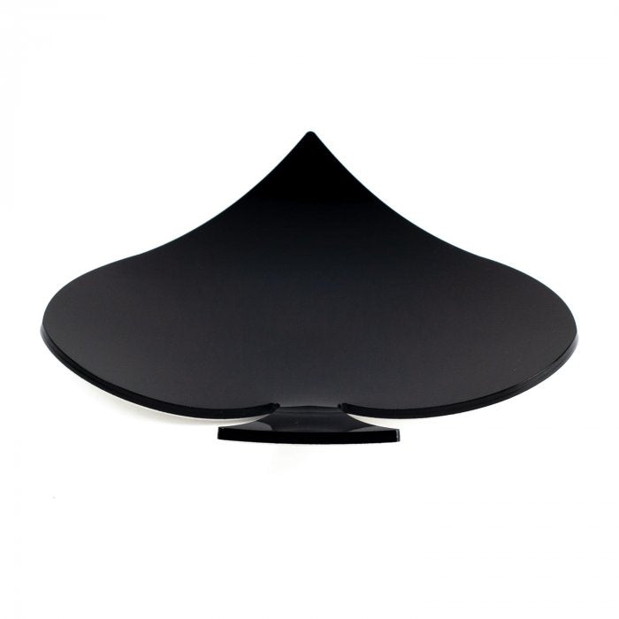 Vuota tasche Vesta cristallo acrilico nero a forma di picche, ispirato alle carte da gioco