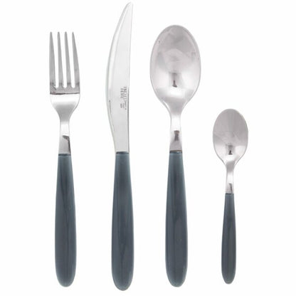 Arcucci 4-piece cutlery set Drop model in stainless steel