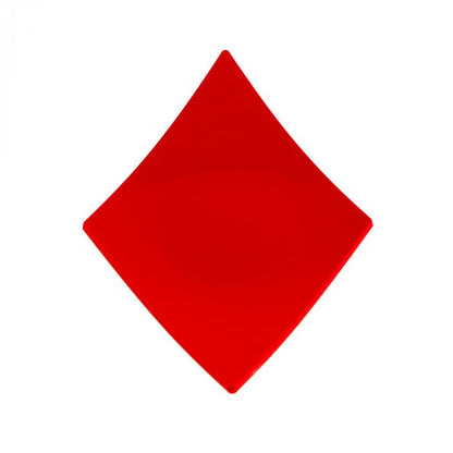 Vuota tasche Vesta cristallo acrilico nero a forma di quadri vista frontale, ispirato alle carte da gioco