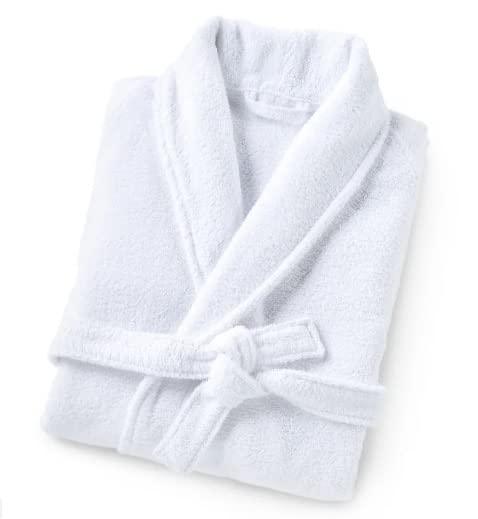 Peignoir femme en coton éponge, ligne Yatch Luxury Broderie, taille M