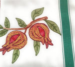 Asciuga piatto con melograno e riga verde