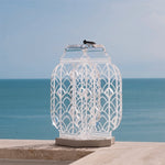 Lampada Atena Vesta ricaricabile in cristallo acrilico inciso, due misure, artigianale e trasparente, design made in Italy