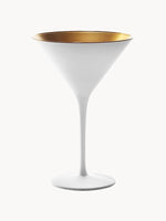 Coppa Stolzle cristallo rivestito bianco con interno oro per cocktail eleganti

