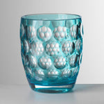 tumbler Lente basso turchese Mario Luca Giusti in acrilico tinta unita, design elegante e infrangibile, perfetto per tavole estive di charme
