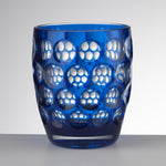tumbler Lente basso blu  Mario Luca Giusti in acrilico tinta unita, design elegante e infrangibile, perfetto per tavole estive di charme