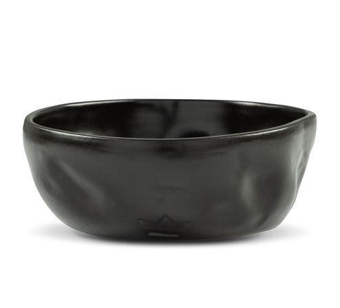 Bolo in terracotta nero opaco Dutch Deluxes con profilo ondulato, fatto a mano
