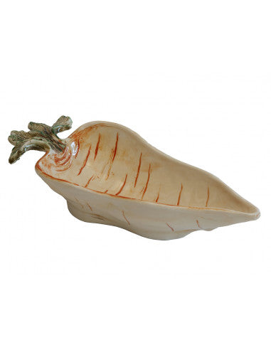 Bolo artigianale a forma di carota in ceramica smaltata firmato Virginia Casa

