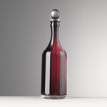 Bottiglia Bonanotte in cristallo acrilico rosso ruby tappo trasparente – Mario Luca Giusti

