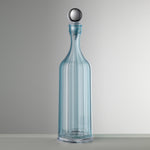 Bottiglia Bona in cristallo acrilico turchese con tappo trasparente – Mario Luca Giusti