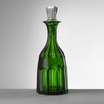 Bottiglia Aquarama verde in cristallo sintetico di Mario Luca Giusti con tappo trasparente