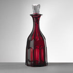 Bottiglia Aquarama rubino in cristallo sintetico di Mario Luca Giusti con tappo trasparente