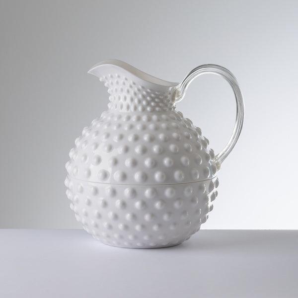 Brocca Gene Krupa bianca Mario Luca Giusti in cristallo sintetico