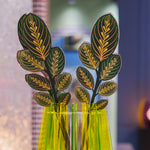 Foglie calathea in vaso Vesta plexiglas design italiano moderno