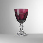 Calice da acqua Dolce Vita rosso ruby in cristallo sintetico di Mario Luca Giusti