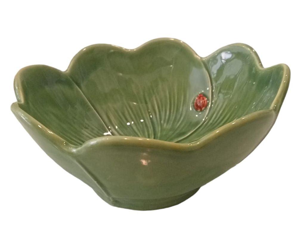 Insalatiera in ceramica Quadrifoglio Virginia Casa con coccinella










