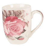 Mug in porcellana Clayre & Eef con rosa fucsia e farfalle eleganti
